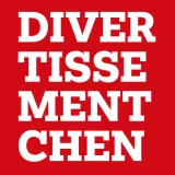 Red logo with two gold, stylized triangles representing the towers of Cologne Cathedral. In front of them are several white, curved lines reminiscent of musical waves or staff lines. Below, the name “Kölner Männer-Gesang-Verein” appears in white text.