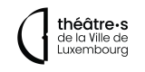 Logo of théâtres de la Ville de Luxembourg with a stylized semi-circular graphic element on the left and the lettering “théâtres de la Ville de Luxembourg” in modern black typography on a light background.