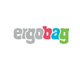 Logo featuring the word “ergobag” in a rounded, child-friendly typeface: The letters “ergo” are grey, the “b” is pink, the “a” is blue, and the “g” is green. The background is white.
